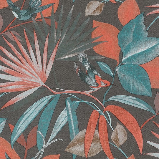 Rasch Textil 291468 Sakura - tapeta z motywem liści, gałęzi i ptaków