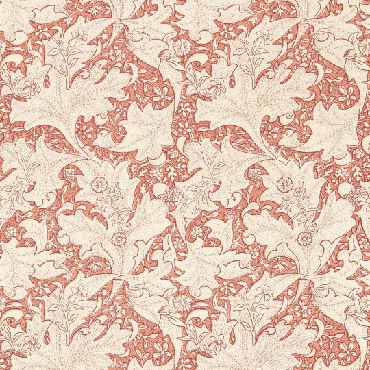 Morris & Co 217188 Emery Walker’s House Wallflower Chrysanthemum Pink - tapeta w liście akantu