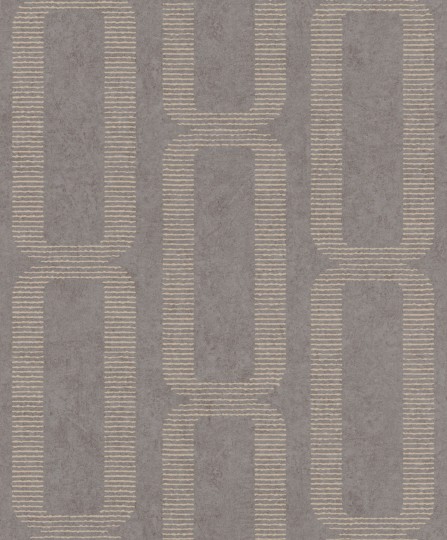 Rasch Textil 301761 Linen House Cube Clay Brown - tapeta geometryczna