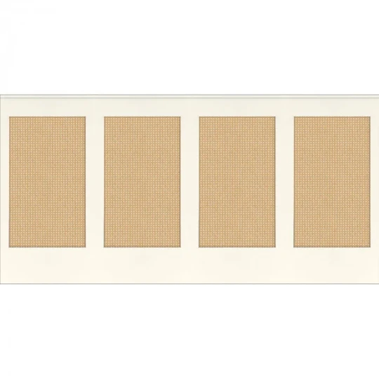 Caselio 106230007 Reliefs Canework Base S Blanc - border imitujący plecionkę z trzciny
