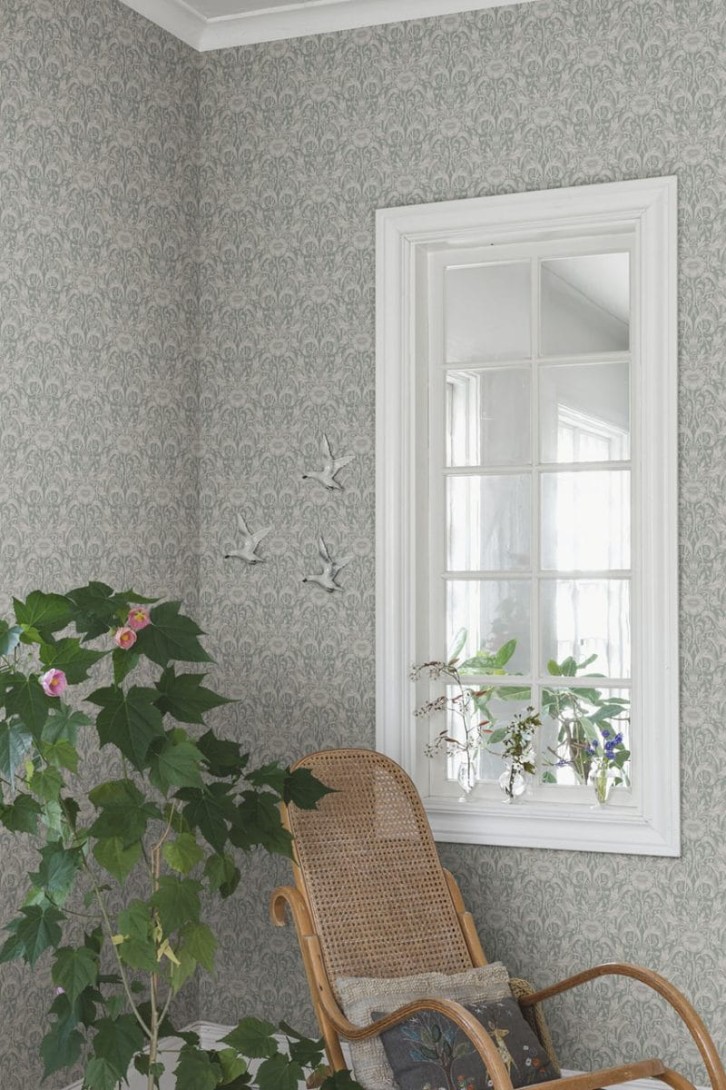 Sandberg 835-48 Lofstad Emil Garden Green - tapeta w medaliony roślinne