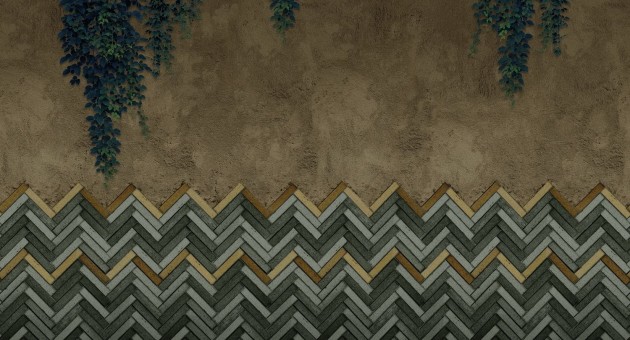 Mural Muance Fishbone bricks MU12046