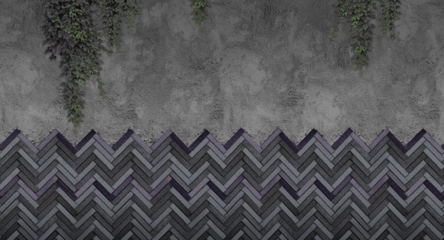 Mural Muance Fishbone bricks MU12048