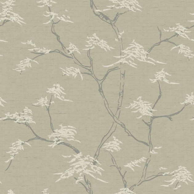 Boras Tapeter 3104 Eastern Simplicity Temple Tree Beige - tapeta w gałęzie japońskich drzewek