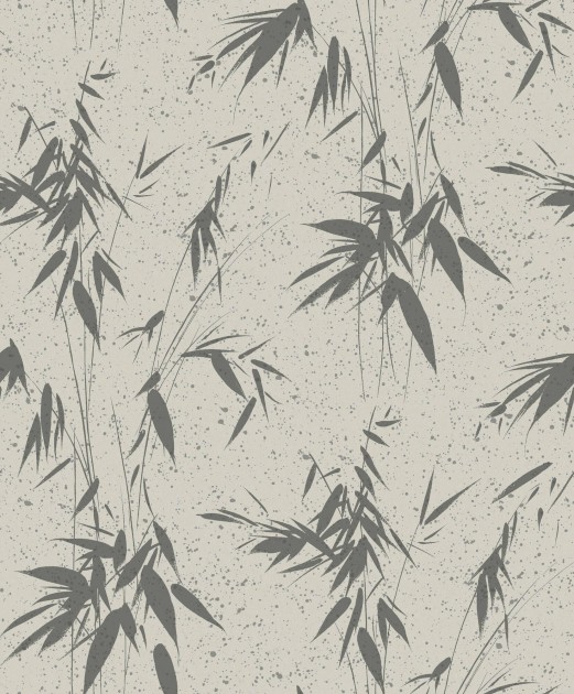 Boras Tapeter 3113 Eastern Simplicity Ink Bamboo Gray - tapeta w liście bambusa