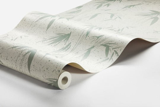 Boras Tapeter 3114 Eastern Simplicity Ink Bamboo Turquoise - tapeta w liście bambusa