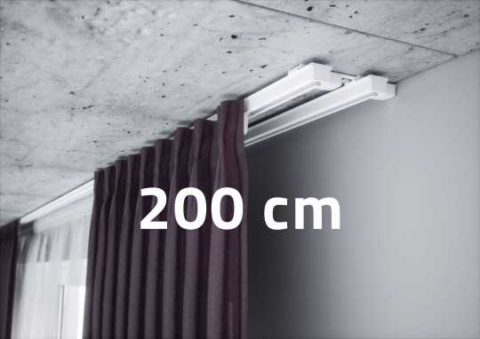 Szyna karniszowa podwójna Creativa ZS2-200 Biała