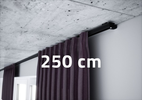 Szyna karniszowa pojedyncza Creativa ZS-250 Czarna