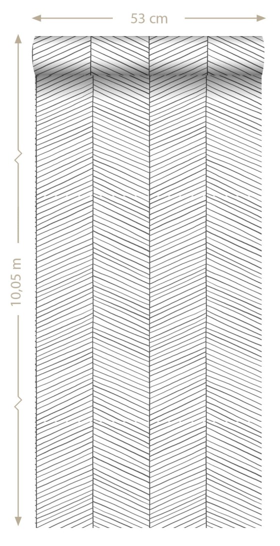 Tapeta Esta Black & White With A Splash Of Gold 139106 Herring Bone
