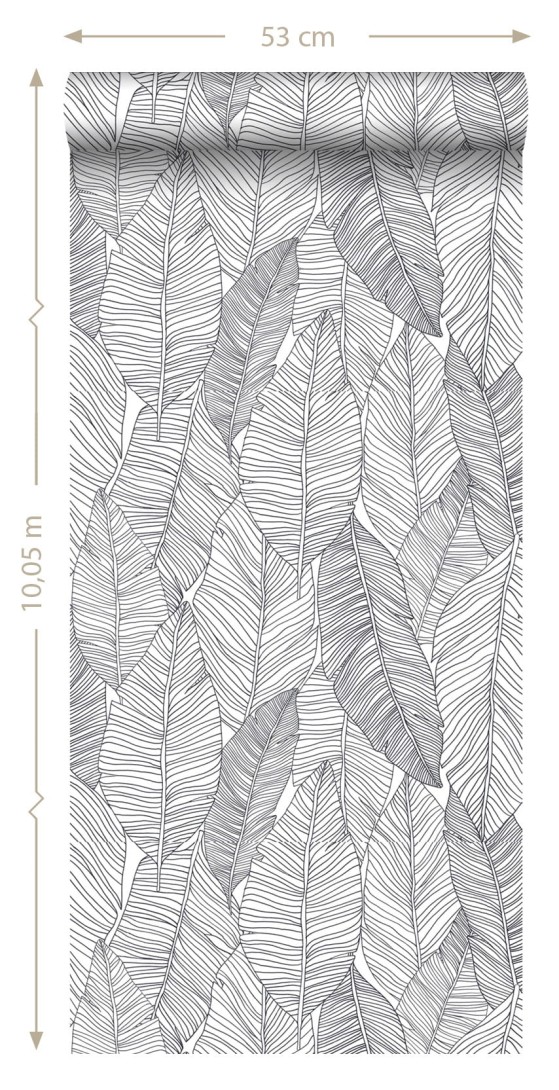 Tapeta Esta Black & White With A Splash Of Gold 139011 Pen Drawn Leabes