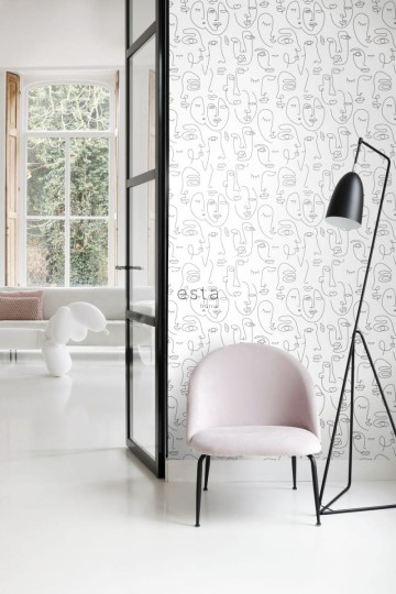 Tapeta Esta Black & White With A Splash Of Gold 139145 Faces