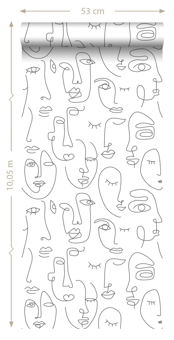 Tapeta Esta Black & White With A Splash Of Gold 139145 Faces