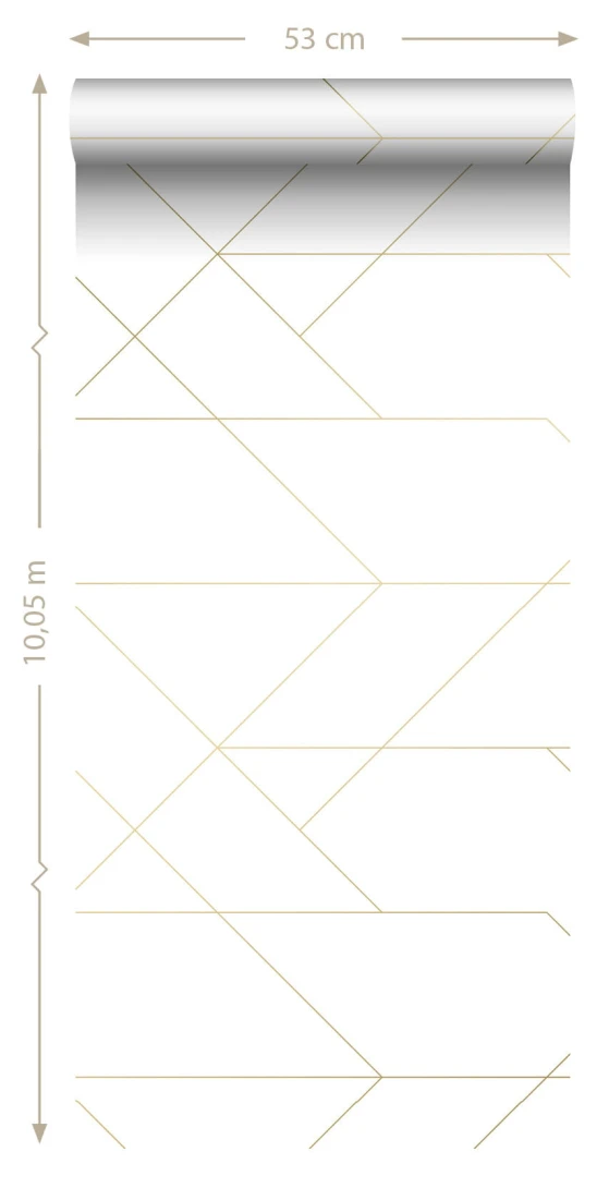 Tapeta Esta Black & White With A Splash Of Gold 139143 Graphic Lines
