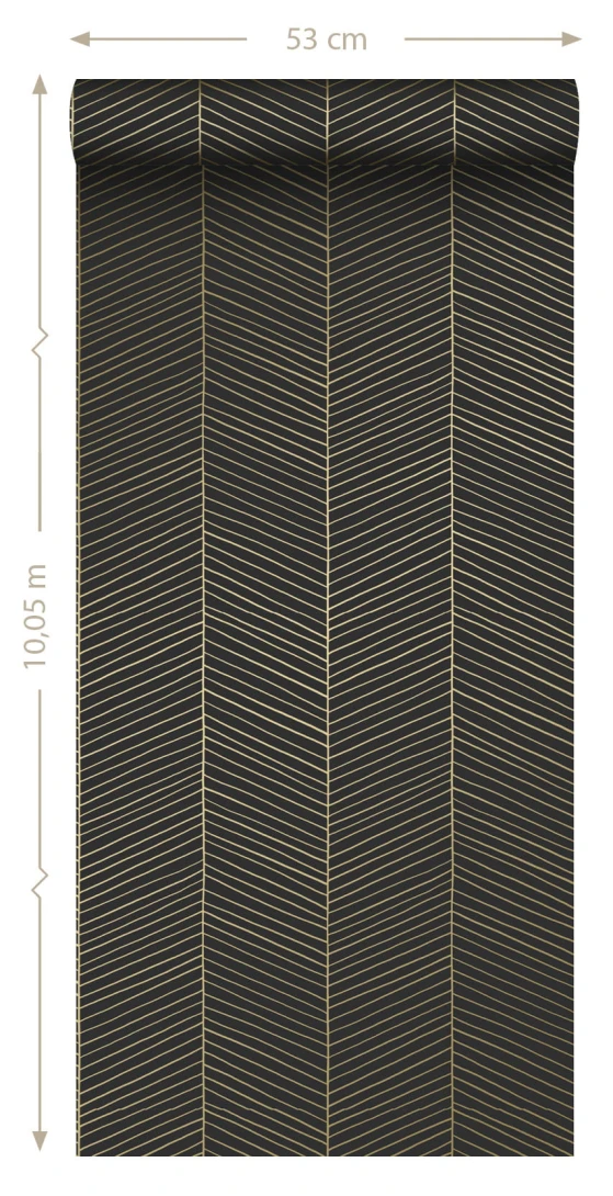 Tapeta Esta Black & White With A Splash Of Gold 139136 Herring Bone