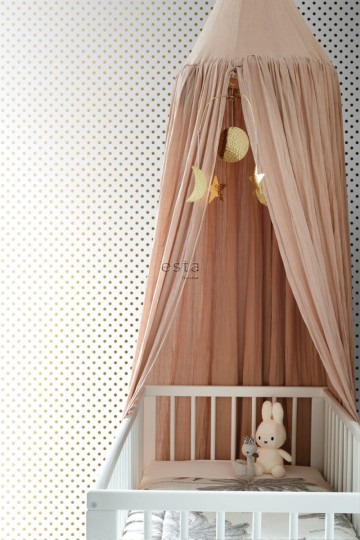 Tapeta Esta Black & White With A Splash Of Gold 139113 Polka Dots