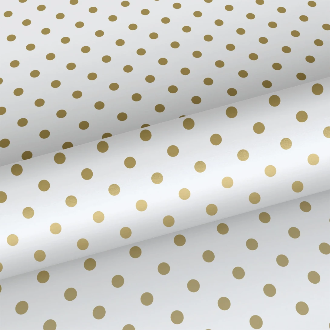 Tapeta Esta Black & White With A Splash Of Gold 139113 Polka Dots