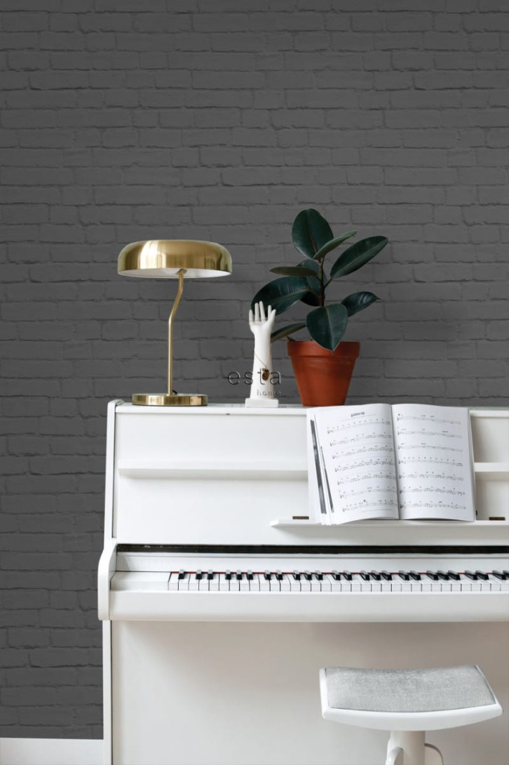 Tapeta Esta Black & White With A Splash Of Gold 138535 Brick Wall