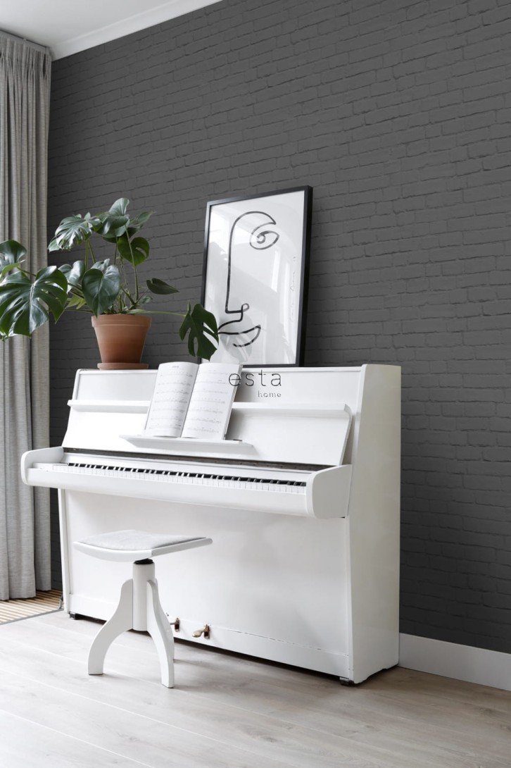 Tapeta Esta Black & White With A Splash Of Gold 138535 Brick Wall