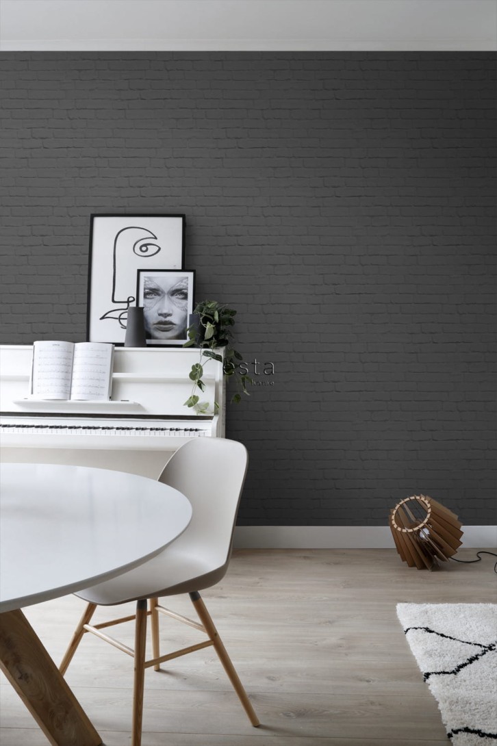 Tapeta Esta Black & White With A Splash Of Gold 138535 Brick Wall