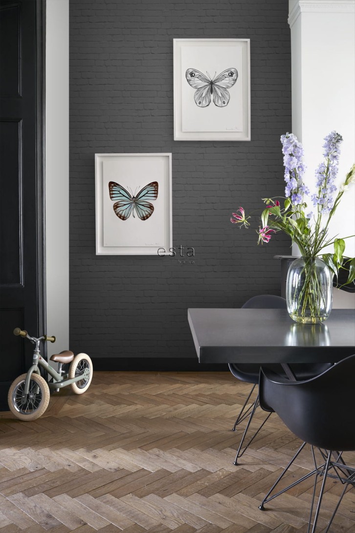 Tapeta Esta Black & White With A Splash Of Gold 138535 Brick Wall