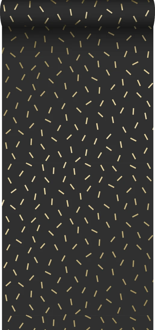 Tapeta Esta Black & White With A Splash Of Gold 139128 Polka Dots