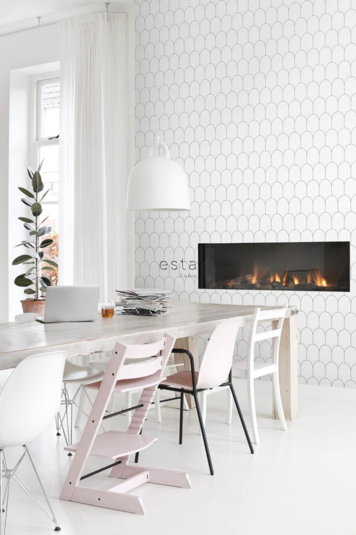 Tapeta Esta Black & White With A Splash Of Gold 139140 Art Deco Motif