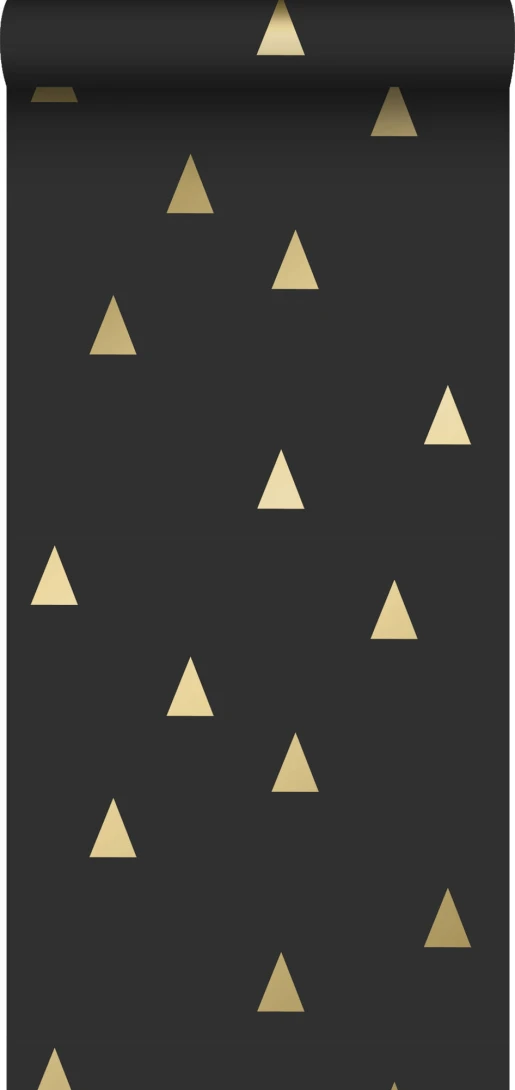 Tapeta Esta Black & White With A Splash Of Gold 139123 Graphical Triangles