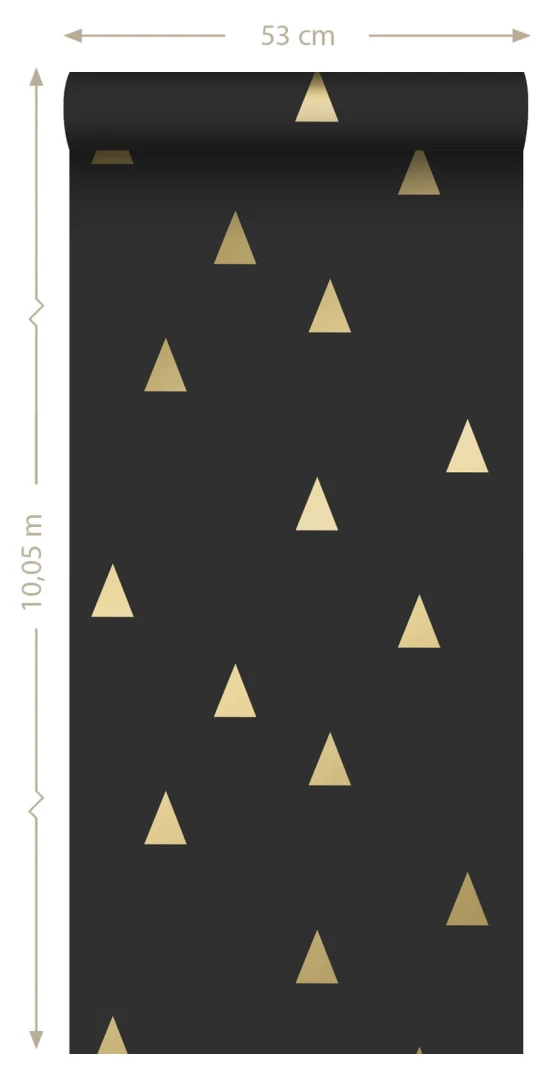 Tapeta Esta Black & White With A Splash Of Gold 139123 Graphical Triangles