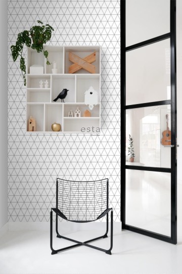 Tapeta Esta Black & White With A Splash Of Gold 139148 Graphical Triangles