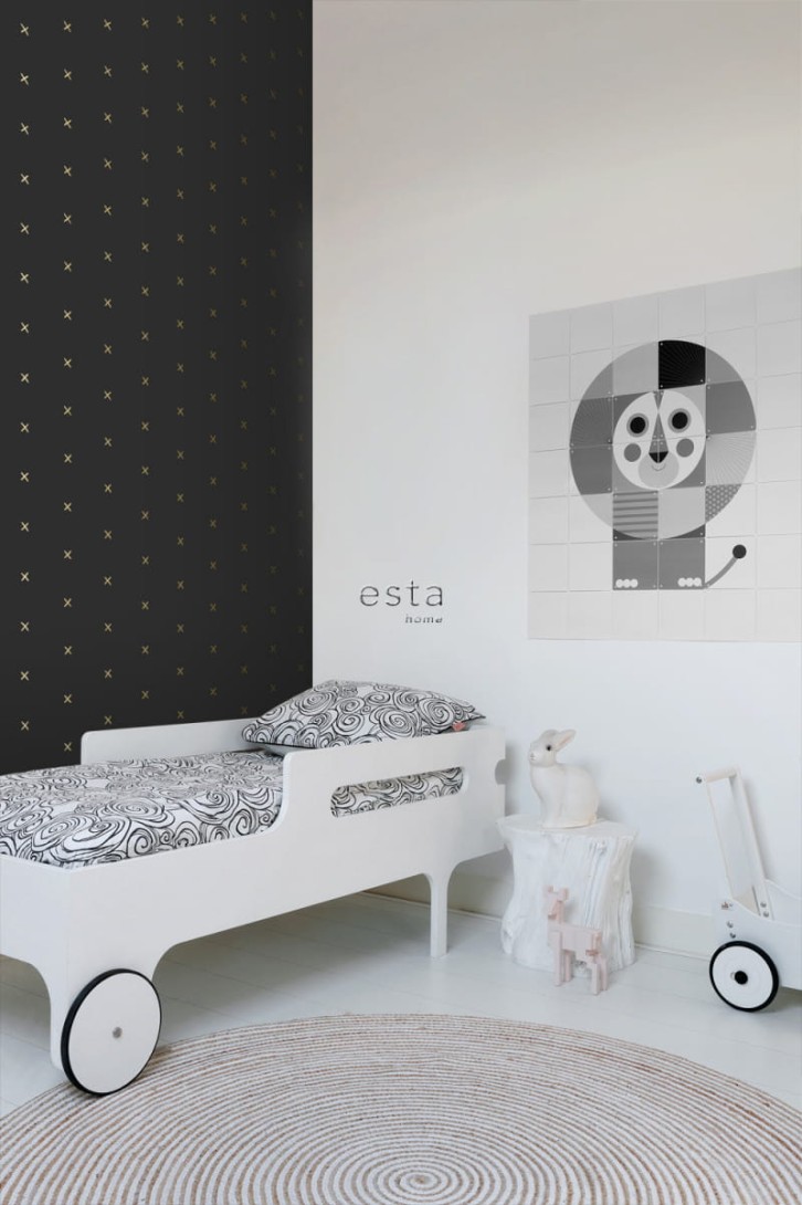 Tapeta Esta Black & White With A Splash Of Gold 139130 Graphic Motif