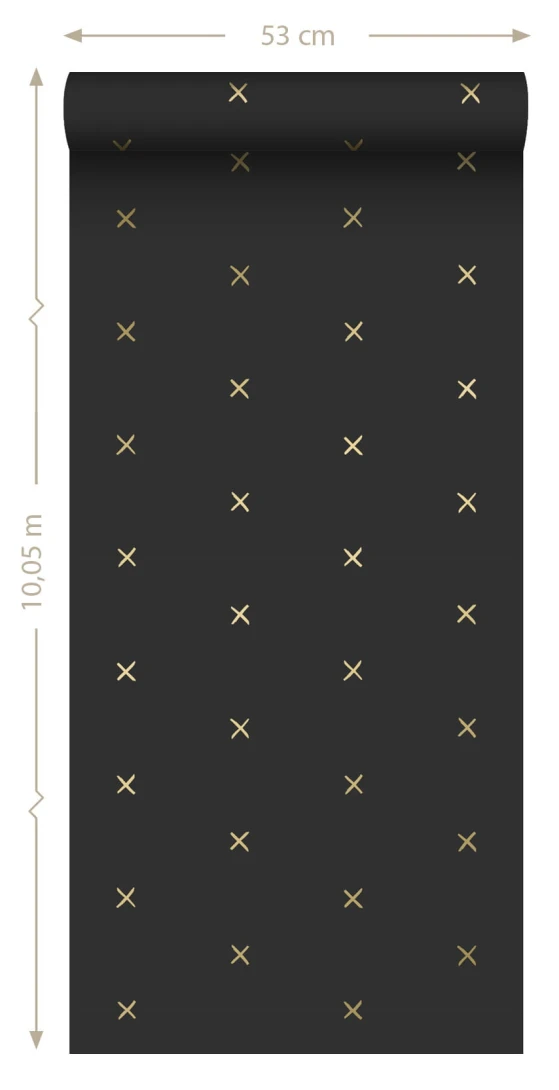 Tapeta Esta Black & White With A Splash Of Gold 139130 Graphic Motif