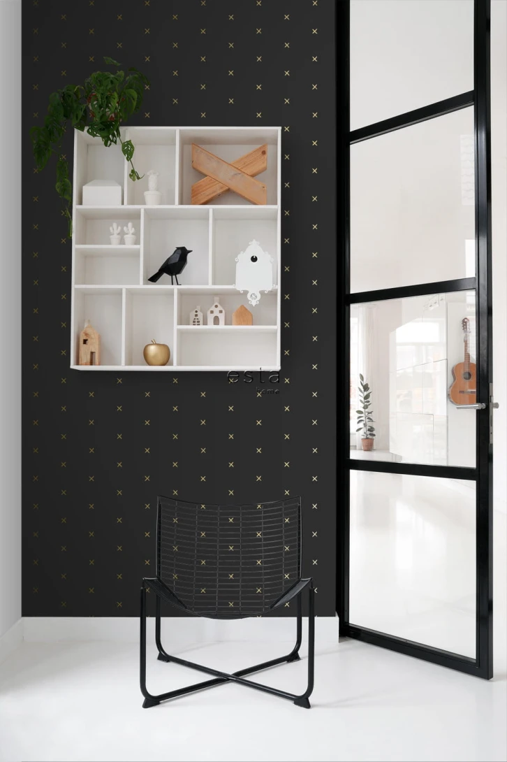 Tapeta Esta Black & White With A Splash Of Gold 139130 Graphic Motif