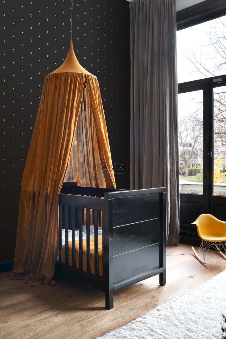 Tapeta Esta Black & White With A Splash Of Gold 139130 Graphic Motif