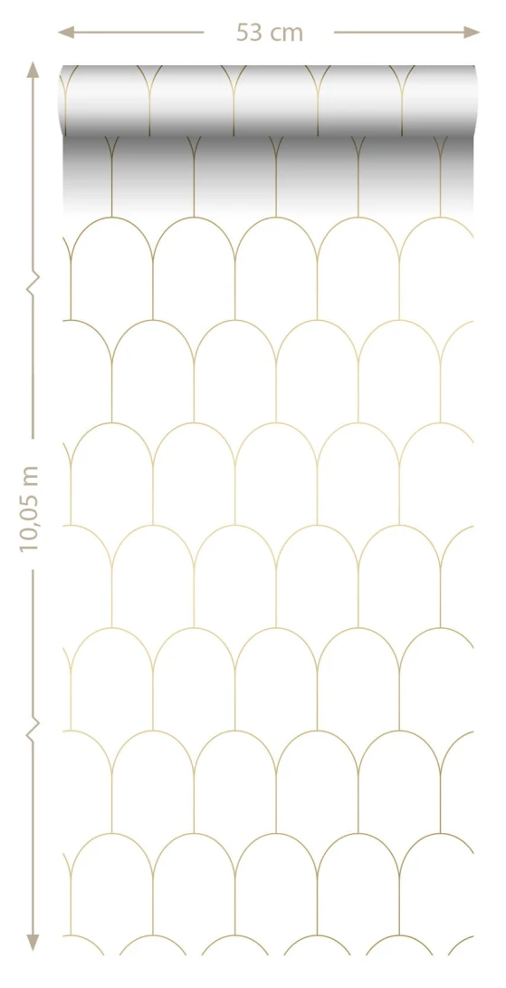 Tapeta Esta Black & White With A Splash Of Gold 139139 Art Deco Motif