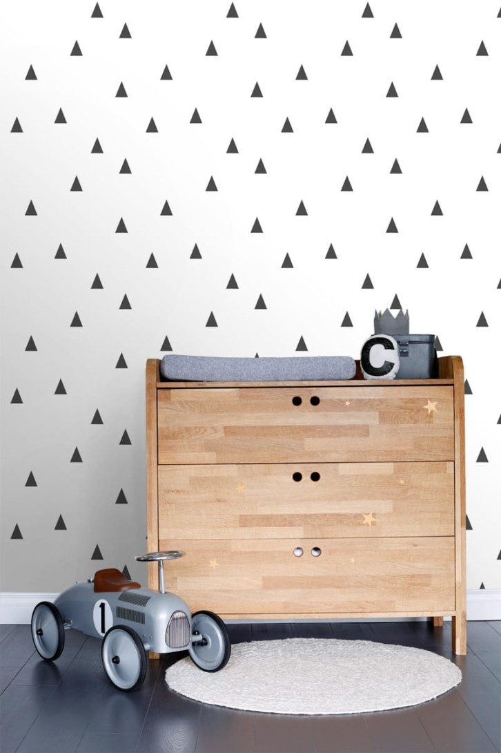 Tapeta Esta Black & White With A Splash Of Gold 138942 Graphical Triangles