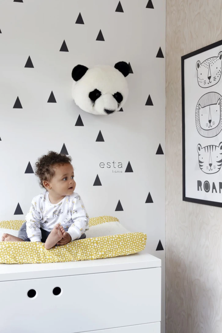 Tapeta Esta Black & White With A Splash Of Gold 138942 Graphical Triangles