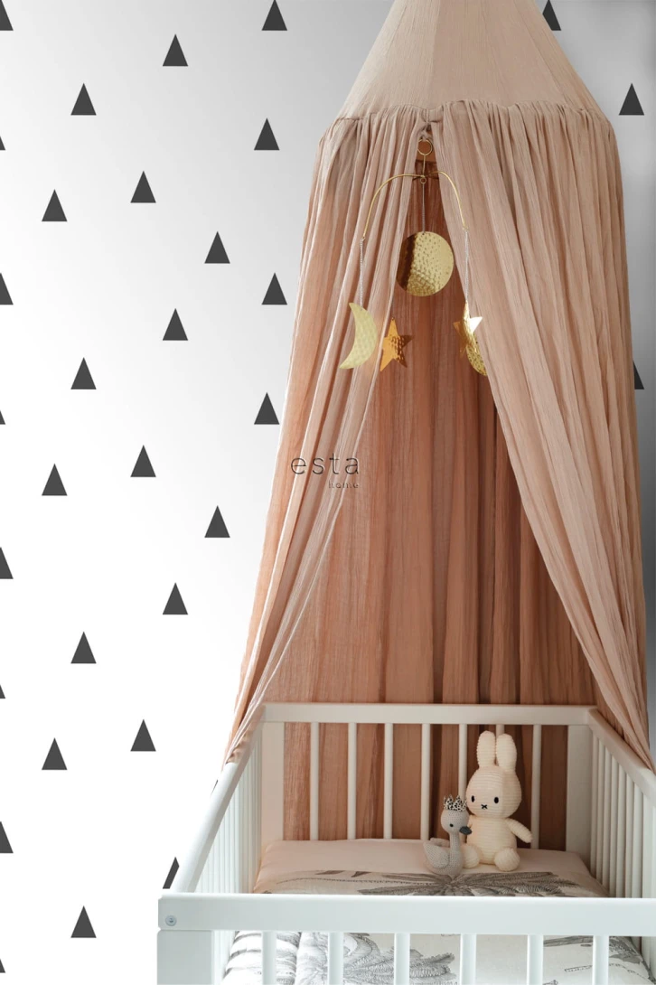 Tapeta Esta Black & White With A Splash Of Gold 138942 Graphical Triangles