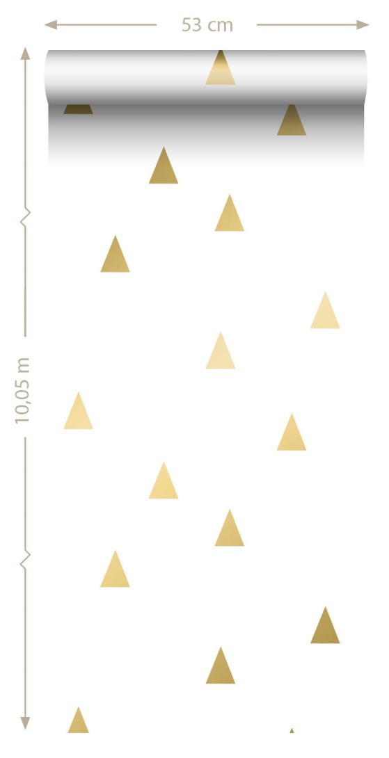Tapeta Esta Black & White With A Splash Of Gold 138943 Graphical Triangles
