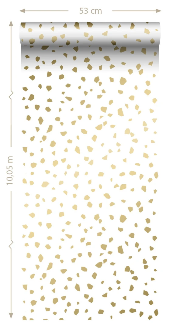 Tapeta Esta Black & White With A Splash Of Gold 139133 Terrazzo