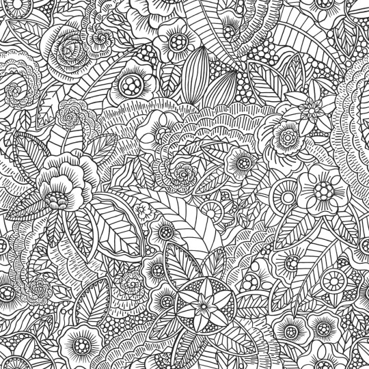 Tapeta Esta Black & White With A Splash Of Gold 139117 Pen Drawing Flowers