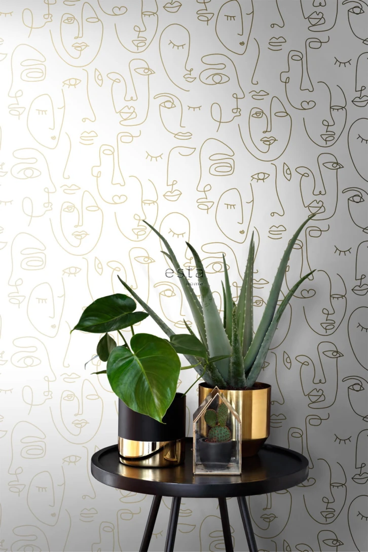 Tapeta Esta Black & White With A Splash Of Gold 139146 Faces