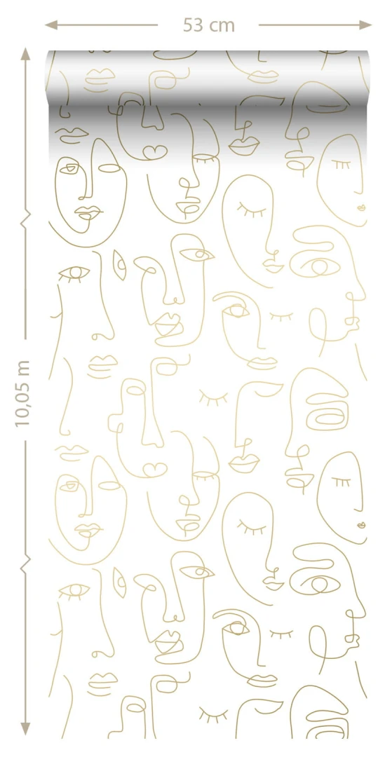 Tapeta Esta Black & White With A Splash Of Gold 139146 Faces