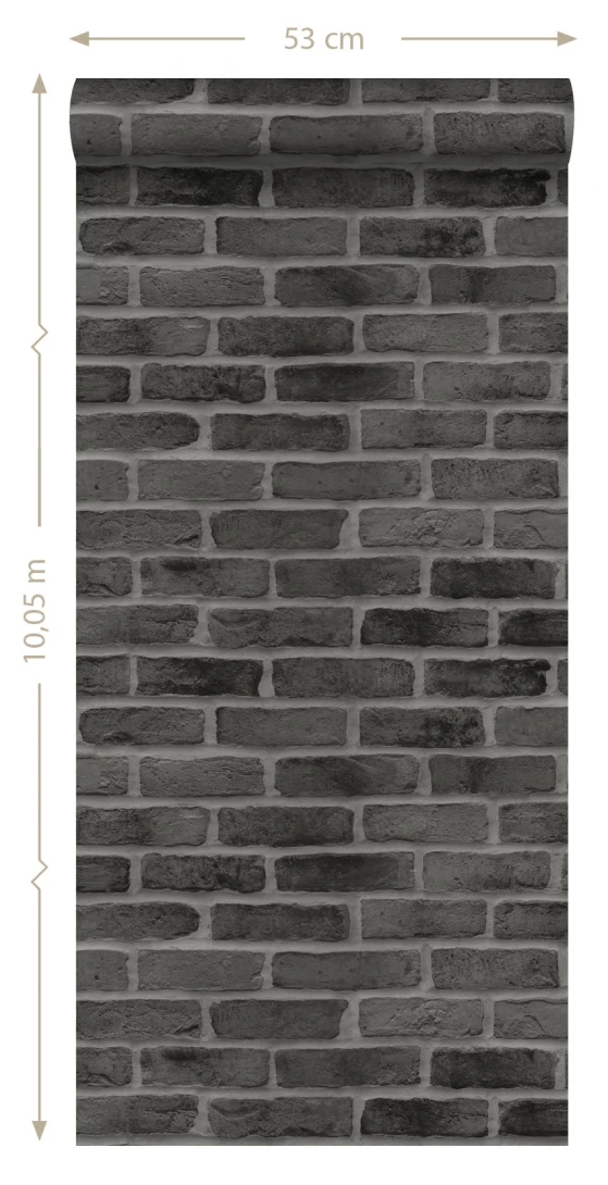 Tapeta Esta Black & White With A Splash Of Gold 139138 Brick Wall