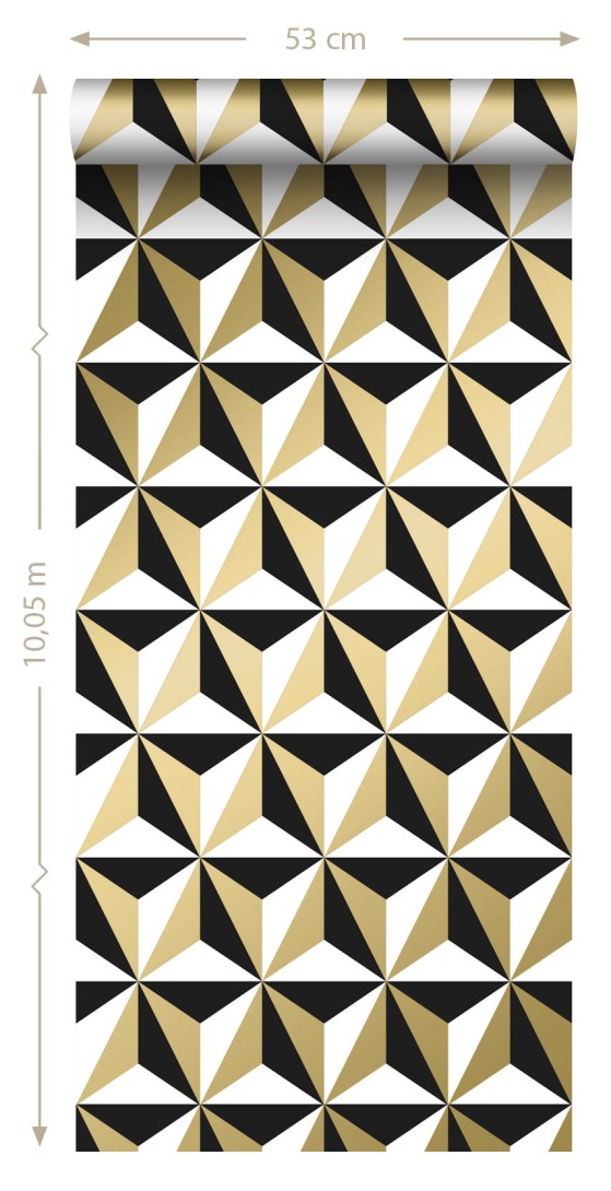 Tapeta Esta Black & White With A Splash Of Gold 139118 Graphic Motif