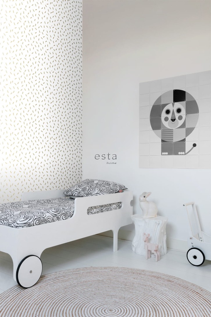 Tapeta Esta Black & White With A Splash Of Gold 139127 Graphic Motif