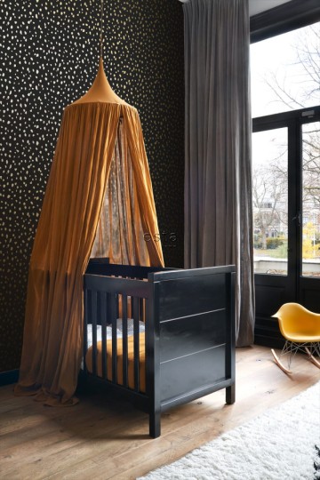 Tapeta Esta Black & White With A Splash Of Gold 139134 Terrazzo