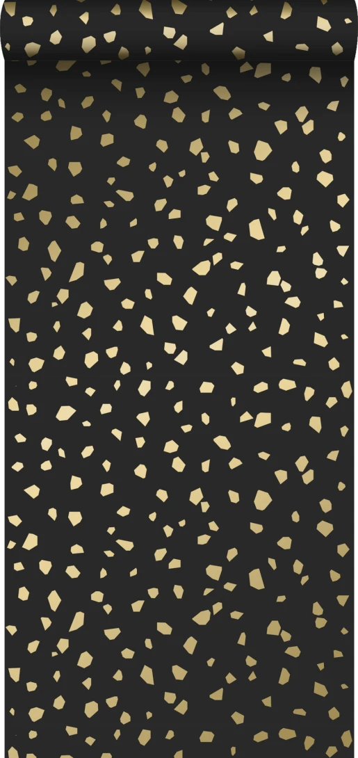 Tapeta Esta Black & White With A Splash Of Gold 139134 Terrazzo