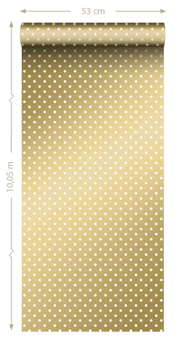 Tapeta Esta Black & White With A Splash Of Gold 139114 Polka Dots