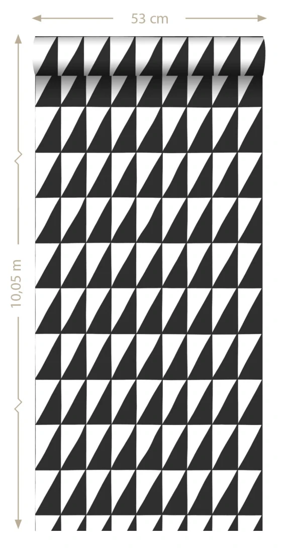 Tapeta Esta Black & White With A Splash Of Gold 139077 Graphical Triangles