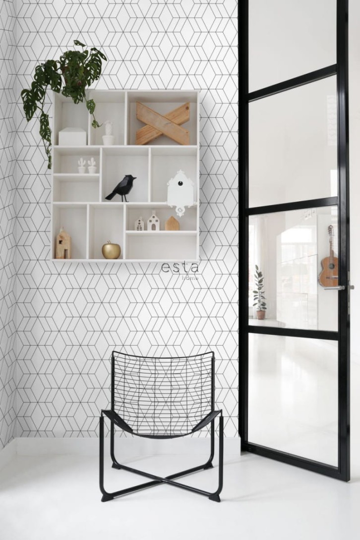 Tapeta Esta Black & White With A Splash Of Gold 139149 Art Deco Motif